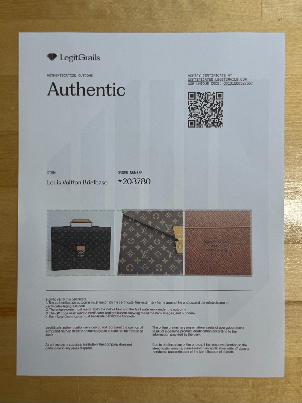 LOUIS VUITTON Monogram Serviette Conseiller Briefcase M10996 LegitGrails Cert - Picture 15 of 16